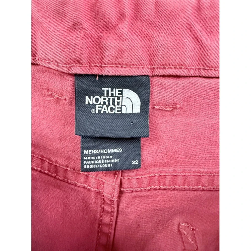 The North Face Chino Shorts Mens 32 Salmon Good Cotton Side Zip Pocket